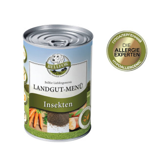 Bellfor Landgut-Menu Insect Гіпоалергенна беззернова консерва для собак на основі білка комах Bellfor Landgut-Menu Insect Гіпоалергенна беззернова консерва для собак на основі білка комах