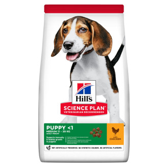 Hill's Science Plan Puppy Medium 11-25 kg Chicken Сухий корм з куркою для цуценят середніх порід