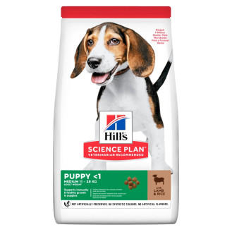 Hill's Science Plan Puppy Medium 11-25 kg Lamb & Rice Сухий корм з ягням та рисом для цуценят середніх порід