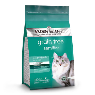 Arden Grange Grain Free Sensitive Cat Adult Беззерновий сухий корм з білою рибою та картоплею для кішок з чутливим травленням Arden Grange Grain Free Sensitive Cat Adult Беззерновий сухий корм з білою рибою та картоплею для кішок з чутливим травленням