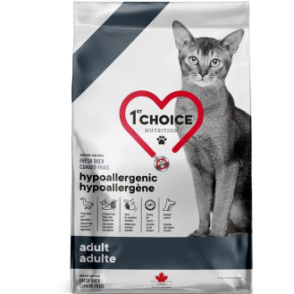 1st Choice Hypoallergenic Adult 1+ Безглютеновий сухий корм з качкою та бататом для котів схильних до алергії