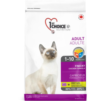 1st Choice Finicky Adult Сухий корм з куркою та океанічною рибою для вибагливих кішок віком від 1 до 10 років