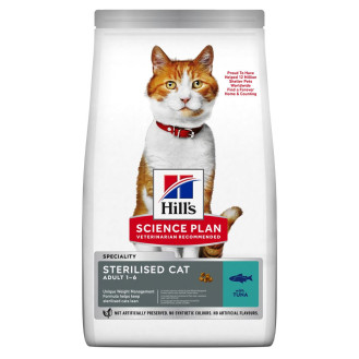 Hill's Science Plan Cat Sterilised Adult 1-6 Tuna Сухий корм з тунцем для стерилізованих кішок віком 1-6 років