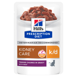 Hill's Prescription Diet k/d Kidney Care Beef Вологий лікувальний корм з яловичиною для котів із захворюваннями нирок Hill's Prescription Diet k/d Kidney Care Beef Вологий лікувальний корм з яловичиною для котів із захворюваннями нирок