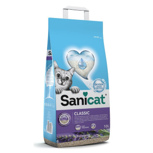Sanicat Classic Lavender Мінеральний поглинаючий антибактеріальний наповнювач для котів з ароматом лаванди
