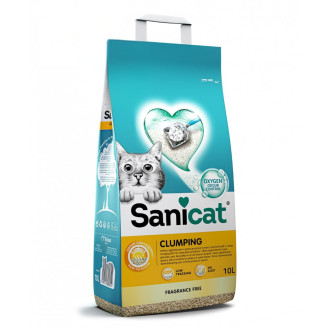Sanicat Clumping Fragrance Free Комкуючий бентонітовий наповнювач для котів, не прилипаючий до лап