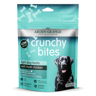 Arden Grange Crunchy Bites Light Дієтичні ласощі для собак схильних до зайвої ваги Кісточки зі свіжою куркою Arden Grange Crunchy Bites Light Дієтичні ласощі для собак схильних до зайвої ваги Кісточки зі свіжою куркою