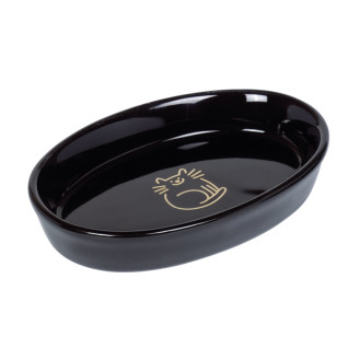 Nobby Golden Cat Whisker-Friendly Bowl Керамічна овальна миска для комфорту вусів котів Золотий кіт