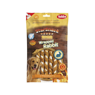 Nobby StarSnack Dental BBQ Wrapped Rabbit Ласощі для чищення зубів собак Жувальна Паличка з Кролика