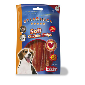Nobby StarSnack Soft Chicken Strips Натуральні ласощі для собак В'ялені стріпси з Курячого філе