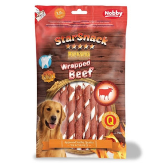Nobby StarSnack Dental BBQ Wrapped Beef Лакомства для чистки зубов собак Жевательная Палочка из Говядины
