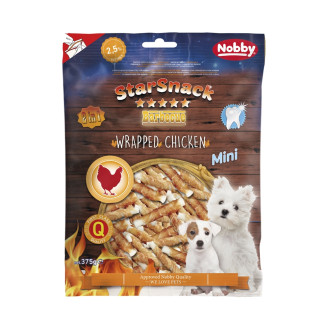 Nobby StarSnack Mini Dental BBQ Wrapped Chicken Ласощі для догляду за зубами цуценят і маленьких собак Куряча Паличка