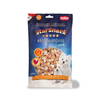 Nobby StarSnack Mini Rainbow Sandwich Натуральні ласощі для цуценят та маленьких собак з Курячий сендвіч