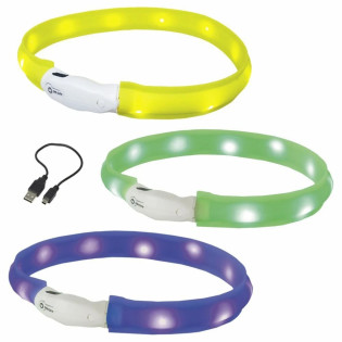 Nobby LED Visible Wide Collar Силіконовий світлодіодний нашийник для довгошерстих собак Nobby LED Visible Wide Collar Силіконовий світлодіодний нашийник для довгошерстих собак