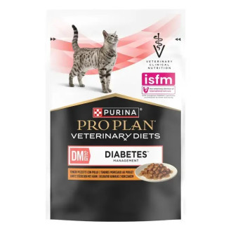 Purina Pro Plan Veterinary Diets DM Diabetes Chicken Вологий лікувальний корм з куркою для котів із цукровим діабетом