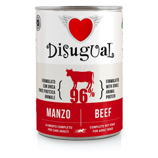 Disugual Dog MonoProtein 96% Beef Монопротеїновий консервований беззерновий корм для собак Паштет з Яловичини Disugual Dog MonoProtein 96% Beef Монопротеїновий консервований беззерновий корм для собак Паштет з Яловичини