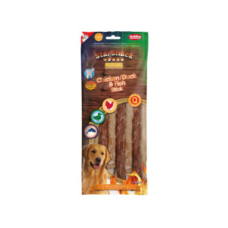 Nobby StarSnack Dental BBQ Chicken & Fish Stick Лакомства для чистки зубов собак Палочка из Утки, Курицы и Трески