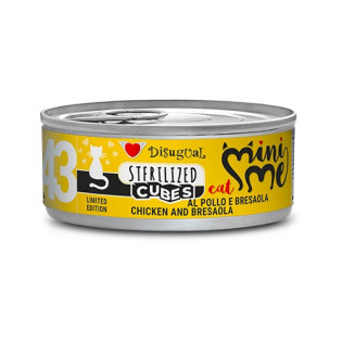 Disugual Mini Me Cubes Sterilized Cat 72% Chicken & Bresaola Безглютенова консерва для стерилізованих кішок Курка з Сиров'яленим М'ясом Disugual Mini Me Cubes Sterilized Cat 72% Chicken & Bresaola Безглютенова консерва для стерилізованих кішок Курка з Сиров'яленим М'ясом