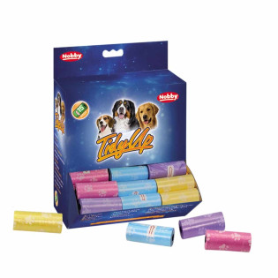 Nobby Poop Bag TidyUp Paw Color Кольорові пакети для прибирання за собакою з малюнком лапки Nobby Poop Bag TidyUp Paw Color Кольорові пакети для прибирання за собакою з малюнком лапки
