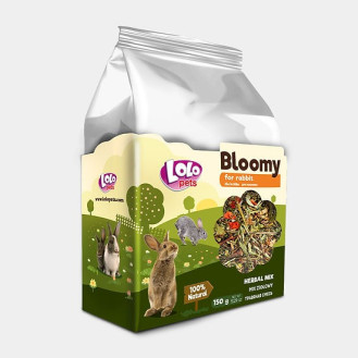LoLo Pets Bloomy Rabbit Herbal Mix Ласощі для кроликів Трав'яна Суміш