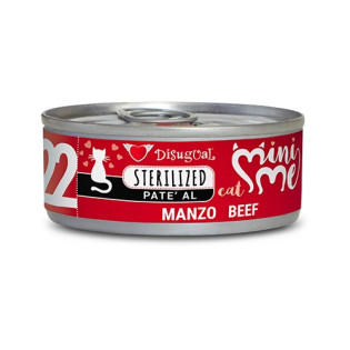 Disugual Mini Me Sterilized Cat 96% Protein Beef Беззерновий консервований корм для стерилізованих котів Паштет з Яловичини Disugual Mini Me Sterilized Cat 96% Protein Beef Беззерновий консервований корм для стерилізованих котів Паштет з Яловичини