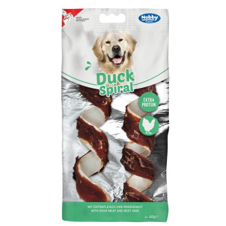 Nobby StarSnack Classic Extra Protein Duck Spiral Натуральные протеиновые лакомства для собак Утииные Спиральки