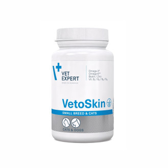 VetExpert VetoSkin Small Breed & Cats Комплексна добавка для здоров'я шкіри та шерсті маленьких собак та котів