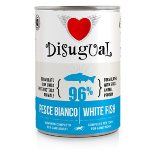 Disugual Dog MonoProtein 96% White Fish Монопротеїновий консервований беззерновий корм для собак Паштет з Білої Риби Disugual Dog MonoProtein 96% White Fish Монопротеїновий консервований беззерновий корм для собак Паштет з Білої Риби