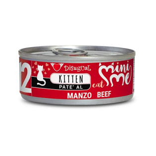 Disugual Mini Me Kitten 96% Protein Beef Безглютеновий консервований корм для кошенят Паштет з Яловичини Disugual Mini Me Kitten 96% Protein Beef Безглютеновий консервований корм для кошенят Паштет з Яловичини