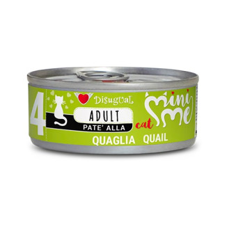 Disugual Mini Me Cat 96% Protein Quail Безглютеновий консервований беззерновий корм для котів Паштет з Перепілки
