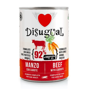 Disugual Dog MonoProtein Vegetable 92% Beef & Carrots Монопротеїнова беззернова консерва для собак Паштет з Яловичини та Моркви Disugual Dog MonoProtein Vegetable 92% Beef & Carrots Монопротеїнова беззернова консерва для собак Паштет з Яловичини та Моркви