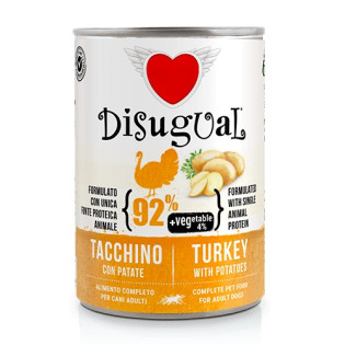 Disugual Dog MonoProtein Vegetable 92% Turkey & Potatoes Монопротеїнова беззернова консерва для собак Паштет з Індички та Картоплі Disugual Dog MonoProtein Vegetable 92% Turkey & Potatoes Монопротеїнова беззернова консерва для собак Паштет з Індички та Картоплі