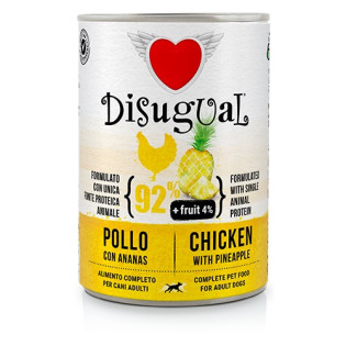 Disugual Dog MonoProtein Fruit 92% Chicken & Pineapple Монопротеїнова беззернова консерва для собак Паштет з Курки та Ананаса Disugual Dog MonoProtein Fruit 92% Chicken & Pineapple Монопротеїнова беззернова консерва для собак Паштет з Курки та Ананаса