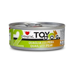 Disugual TOYDog MonoProtein 92% Quail & Pear Беззернова консерва для собак маленьких порід Паштет з Перепілки та Груші Disugual TOYDog MonoProtein 92% Quail & Pear Беззернова консерва для собак маленьких порід Паштет з Перепілки та Груші