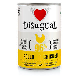 Disugual Dog MonoProtein 96% Chicken Монопротеїновий консервований беззерновий корм для собак Паштет з Курки Disugual Dog MonoProtein 96% Chicken Монопротеїновий консервований беззерновий корм для собак Паштет з Курки
