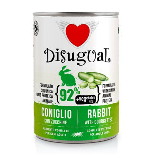 Disugual Dog MonoProtein Vegetable 92% Rabbit & Courgettes Монопротеїнова беззернова консерва для собак Паштет з Кролика та Кабачка Disugual Dog MonoProtein Vegetable 92% Rabbit & Courgettes Монопротеїнова беззернова консерва для собак Паштет з Кролика та Кабачка