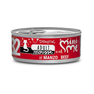 Disugual Mini Me Mousse Cat 96% Protein Beef Безглютеновий консервований корм для котів Мус з Яловичини Disugual Mini Me Mousse Cat 96% Protein Beef Безглютеновий консервований корм для котів Мус з Яловичини