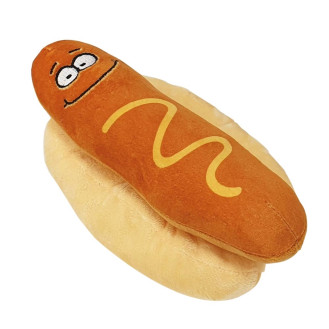 Nobby Plush Happy Food Hot Dog М'яка іграшка для цуценят Плюшевий Хот Дог з пищалкою