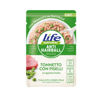 Life Cat Natural Anti-Hairball Tuna & Green Peas Вологий шерстевивідний корм для котів Тунець з Зеленим Горошком