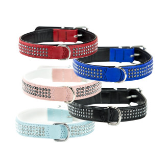 Nobby Swarovski Crystal Collar Шкіряний нашийник зі стразами для середніх собак