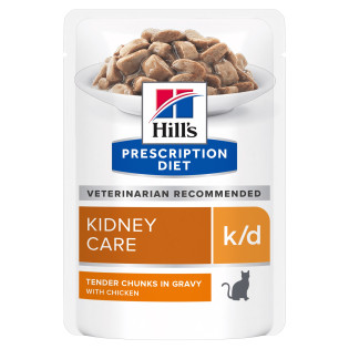 Hill's Prescription Diet k/d Kidney Care Chicken Вологий лікувальний корм з куркою для котів із захворюваннями нирок Hill's Prescription Diet k/d Kidney Care Chicken Вологий лікувальний корм з куркою для котів із захворюваннями нирок