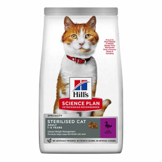 Hill's Science Plan Cat Sterilised Adult 1-6 Duck Сухий корм з качкою для стерилізованих кішок віком 1-6 років