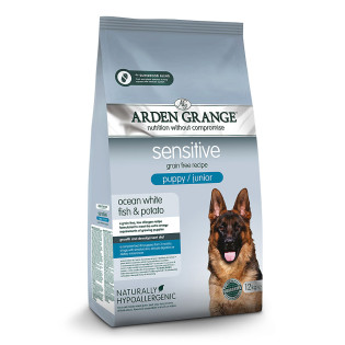 Arden Grange Sensitive Puppy & Junior Fresh White Fish & Potato Беззерновий сухий корм для цуценят з білою рибою та картоплею Arden Grange Sensitive Puppy & Junior Fresh White Fish & Potato Беззерновий сухий корм для цуценят з білою рибою та картоплею