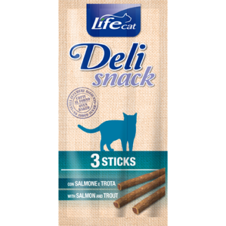Life Cat Delisnack Sticks Salmon & Trout Ласощі для кішок Палички з Лососем та Фореллю
