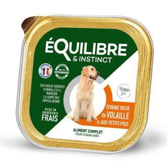 eQuilibre & instinct Poultry Meat & Green Peas Консерва для собак віком від 7 років Паштет з м'ясом птиці та зеленим горошком
