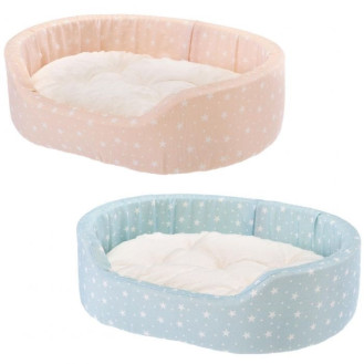 Ferplast Dandy F Puppy Овальний лежак із бортиками та двосторонньою хутряною подушкою для цуценят та кошенят