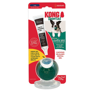 KONG Teeth Cleaning Gel & Dental Ball Набір для догляду за ротовою порожниною дентал-куля та гель зі смаком яловичої грудки KONG Teeth Cleaning Gel & Dental Ball Набір для догляду за ротовою порожниною дентал-куля та гель зі смаком яловичої грудки