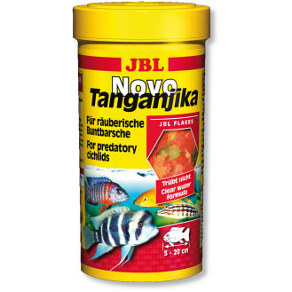 JBL Novo Tanganjika Основний корм у формі пластівців для хижих цихлід розміром 5-20 см