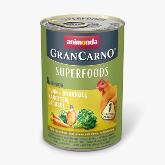 Animonda Gran Carno Single Protein Superfoods Chicken Монопротеїнова консерва для собак з Куркою, Броколі та Морквою