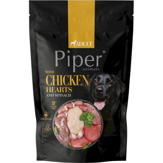 Dolina Noteci Piper Gluten Free Chicken Hearts & Spinach Вологий корм для собак з Курячими Серцями та Шпинатом